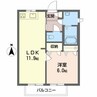 ディアス土居田 1LDKの間取り