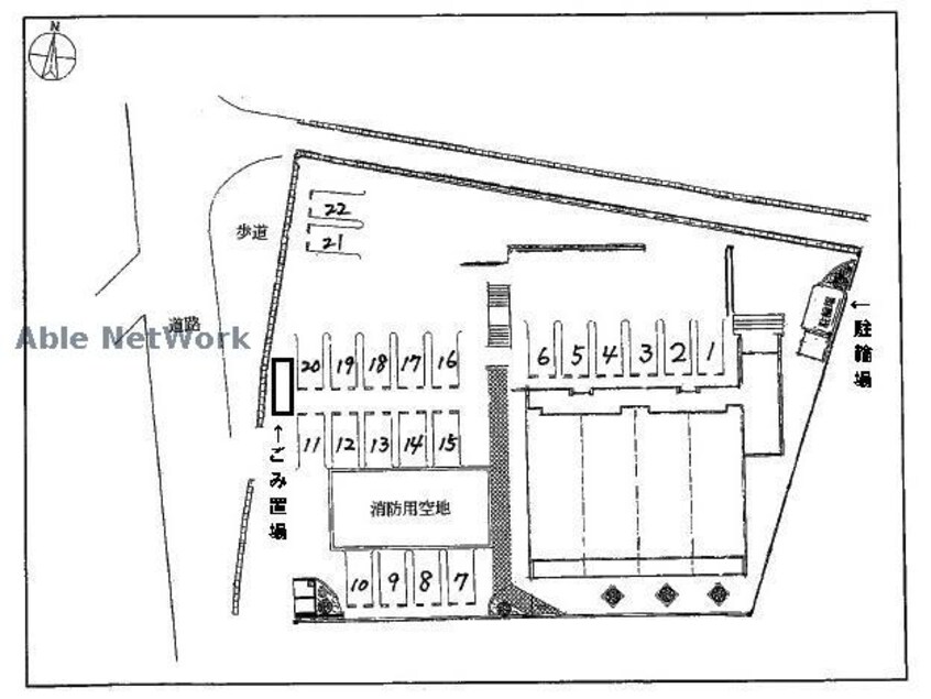 駐車場配置図 名鉄三河線/小垣江駅 徒歩9分 4階 築15年