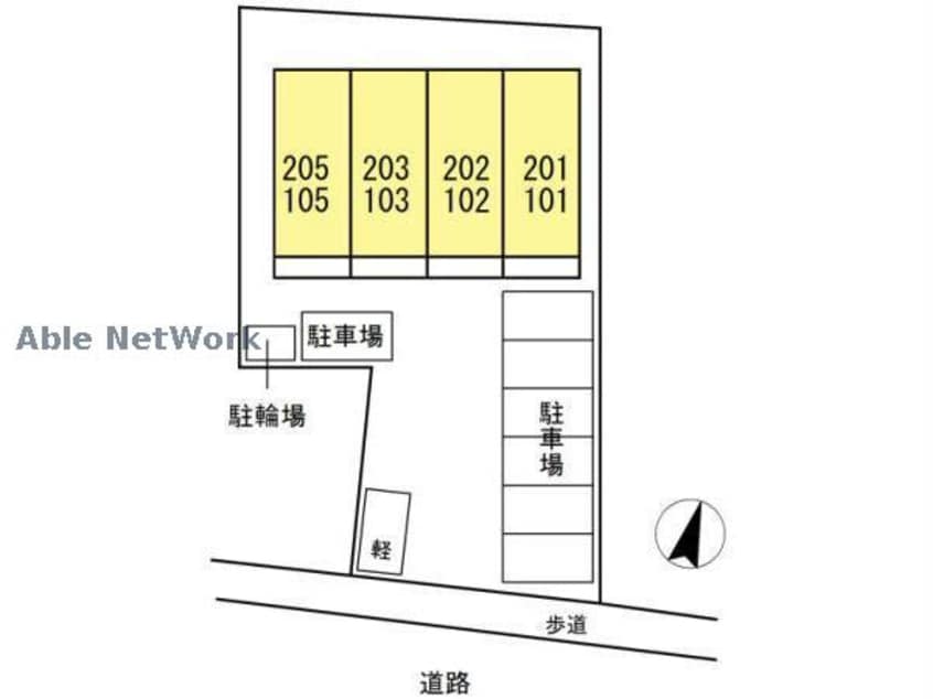 駐車場配置図 名鉄三河線/三河高浜駅 徒歩10分 1階 築8年
