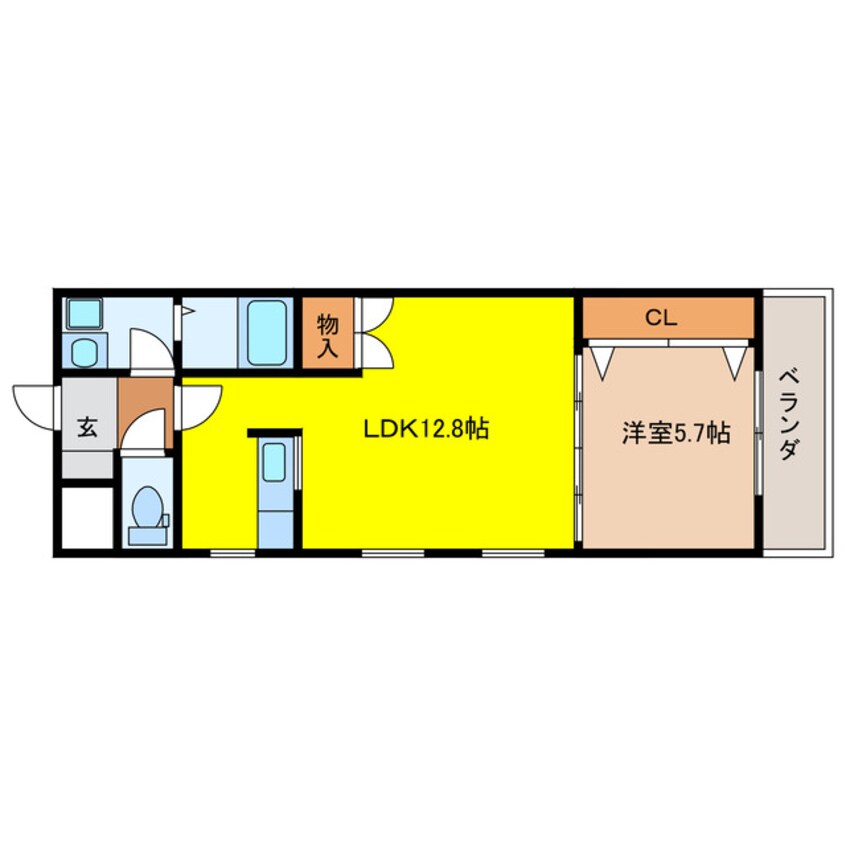 間取図 名鉄三河線/三河高浜駅 徒歩12分 1階 築21年