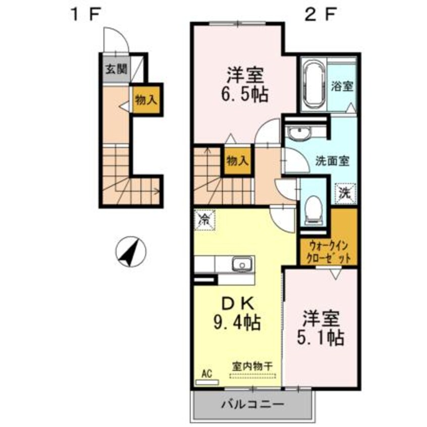 間取図 名鉄三河線/碧南駅 徒歩27分 2階 築9年