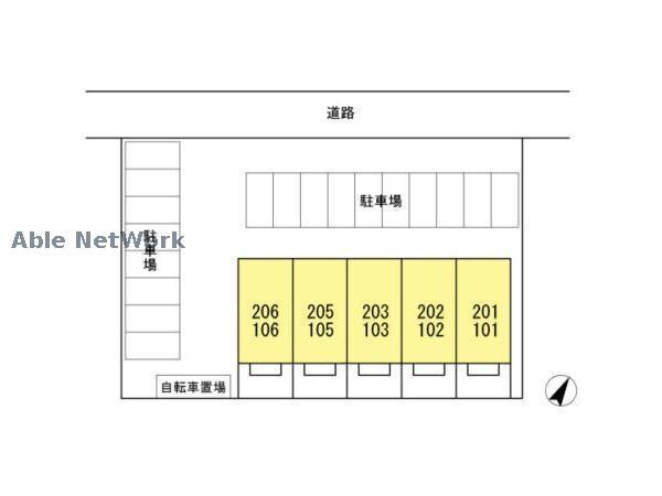 駐車場配置図 名鉄三河線/碧南駅 徒歩27分 2階 築9年