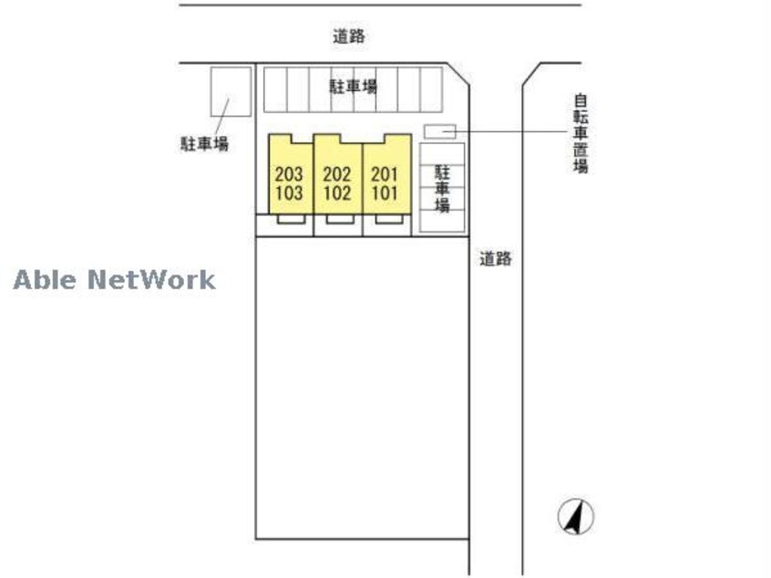 駐車場配置図 名鉄三河線/三河高浜駅 徒歩16分 2階 築8年