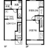 名鉄三河線/碧南駅 徒歩26分 1-2階 築7年 2LDKの間取り