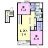 名鉄三河線/新川町駅 徒歩18分 4階 築11年 2LDKの間取り