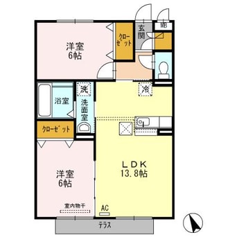 間取図 名鉄三河線/三河高浜駅 徒歩15分 1階 築14年