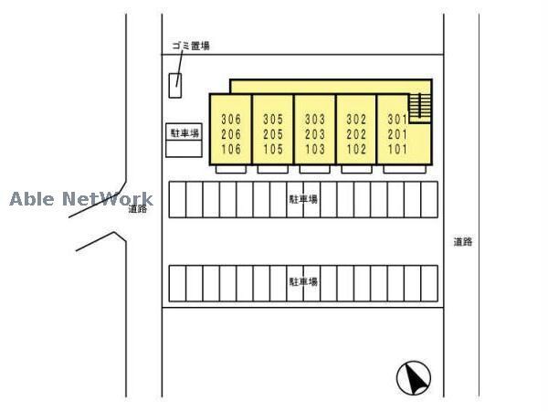 駐車場配置図 名鉄三河線/三河高浜駅 徒歩15分 1階 築14年