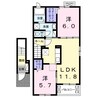 名鉄三河線/高浜港駅 徒歩22分 2階 築10年 2LDKの間取り