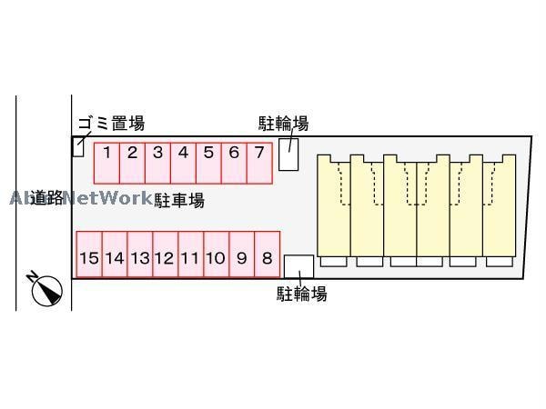駐車場配置図 名鉄三河線/吉浜駅 徒歩24分 2階 築17年