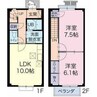 名鉄三河線/碧南中央駅 徒歩9分 1-2階 築18年 2LDKの間取り