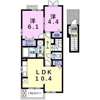 間取図 名鉄三河線/碧南中央駅 徒歩29分 2階 築10年