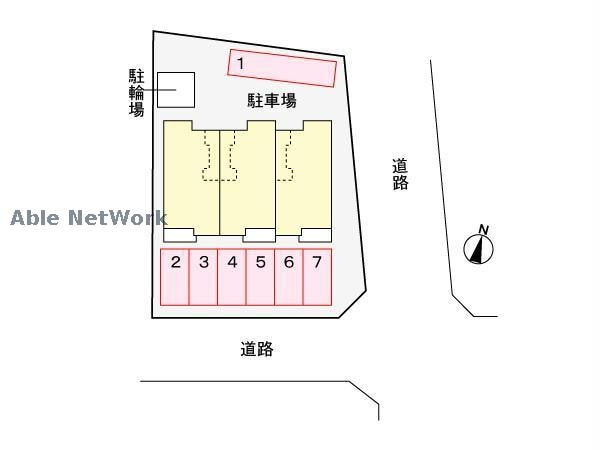 駐車場配置図 名鉄三河線/碧南中央駅 徒歩29分 2階 築10年