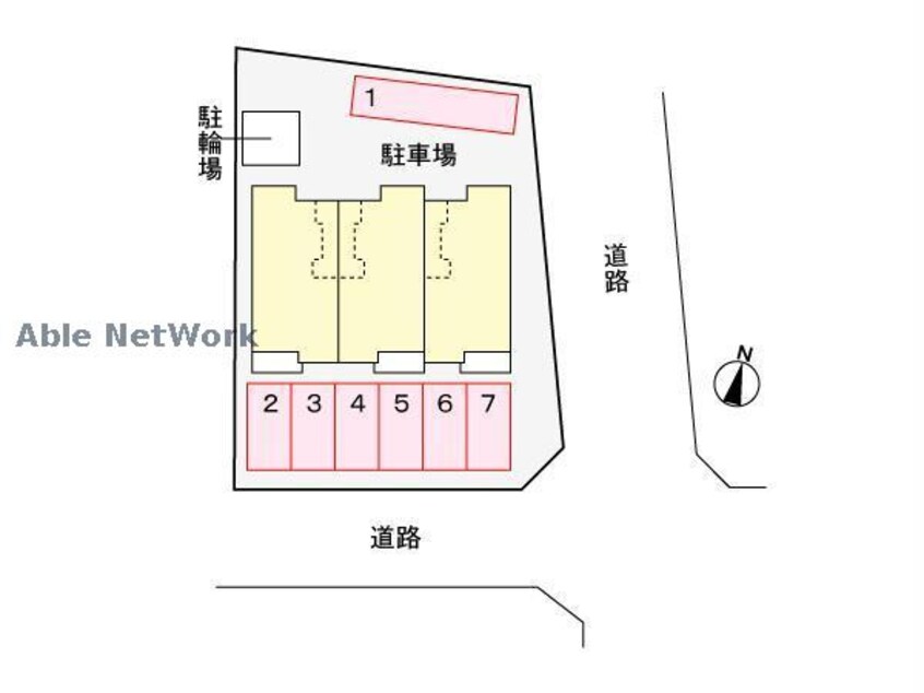 駐車場配置図 名鉄三河線/碧南中央駅 徒歩29分 2階 築10年