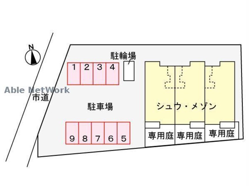 駐車場配置図 名鉄三河線/碧南駅 徒歩22分 2階 築7年