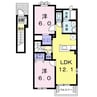 名鉄三河線/吉浜駅 徒歩28分 2階 築12年 2LDKの間取り