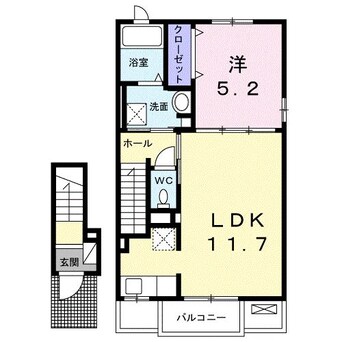 間取図 名鉄三河線/北新川駅 徒歩17分 2階 築3年