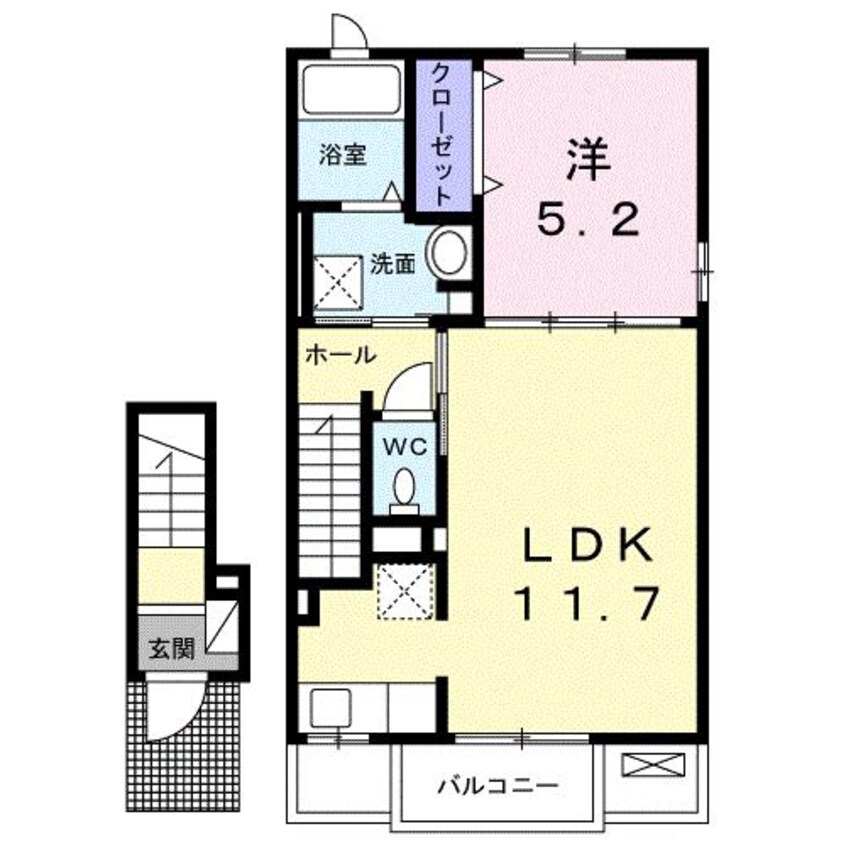 間取図 名鉄三河線/北新川駅 徒歩17分 2階 築3年