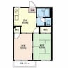 くるくるバス（碧南市）/平山町 徒歩1分 2階 築33年 2DKの間取り