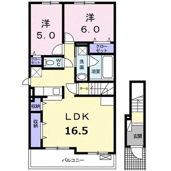 間取図 名鉄三河線/三河高浜駅 徒歩20分 2階 築6年