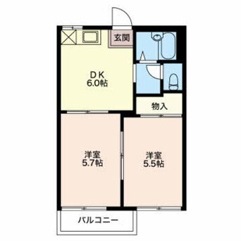 間取図 名鉄三河線/碧南中央駅 徒歩12分 2階 築35年