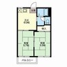 名鉄三河線/碧南中央駅 徒歩12分 2階 築35年 2DKの間取り