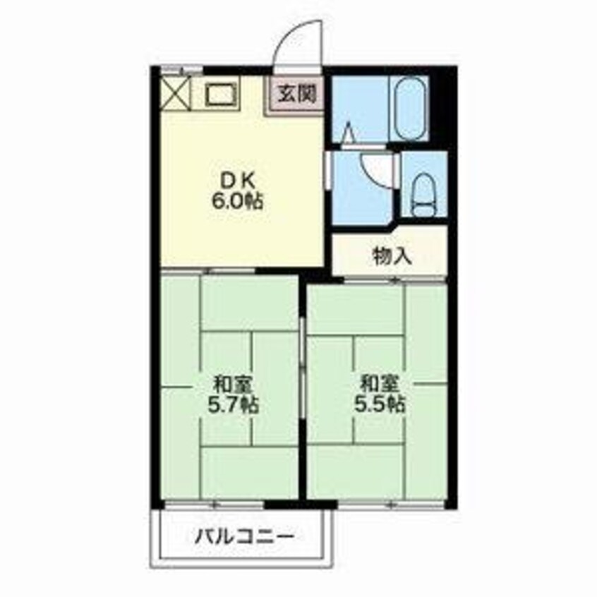 間取図 名鉄三河線/碧南中央駅 徒歩12分 2階 築35年