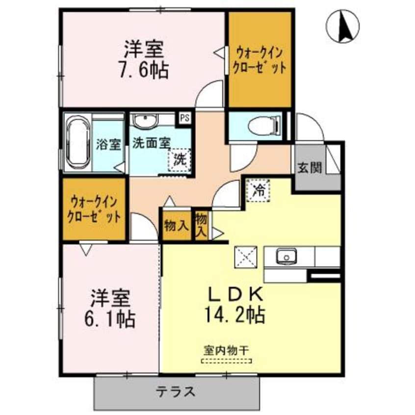 間取図 名鉄三河線/北新川駅 徒歩34分 1階 築12年