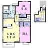 名鉄三河線/碧南駅 徒歩30分 2階 築20年 2LDKの間取り