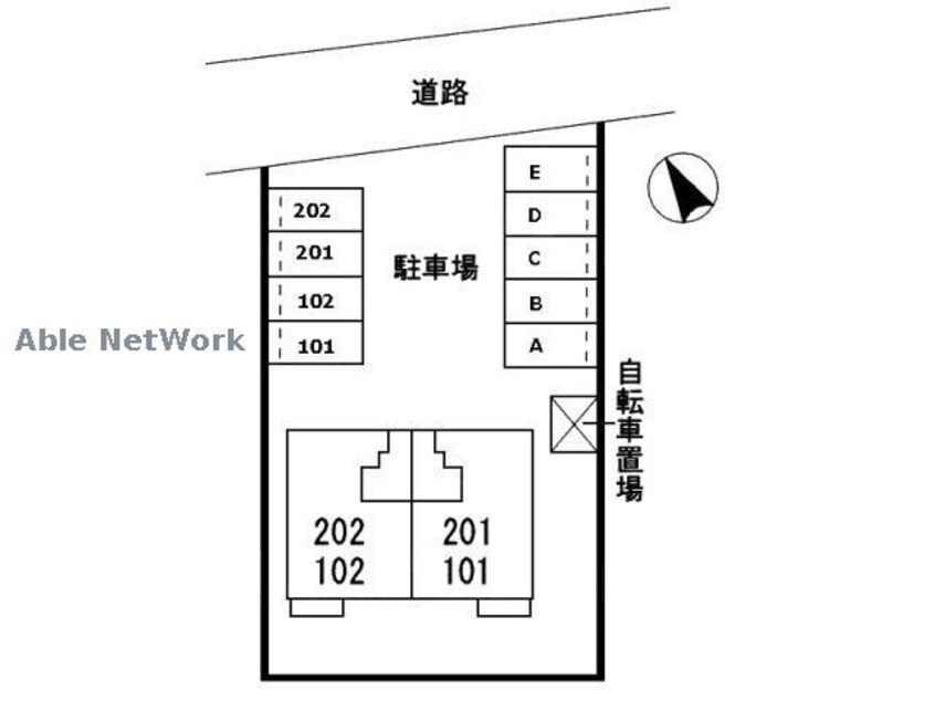 駐車場配置図 名鉄三河線/碧南駅 徒歩30分 1階 築20年
