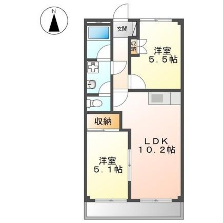 間取図 名鉄三河線/三河高浜駅 徒歩19分 1階 築26年