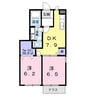 ドリームタウン 2DKの間取り