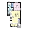 プリムローズKM 1LDKの間取り