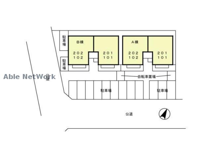 駐車場配置図 セジュール　あいりす　A