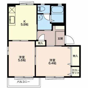 間取図 名鉄三河線/北新川駅 バス30分沢渡橋下車:停歩1分 2階 築20年