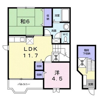 間取図 名鉄三河線/北新川駅 徒歩32分 1階 築24年