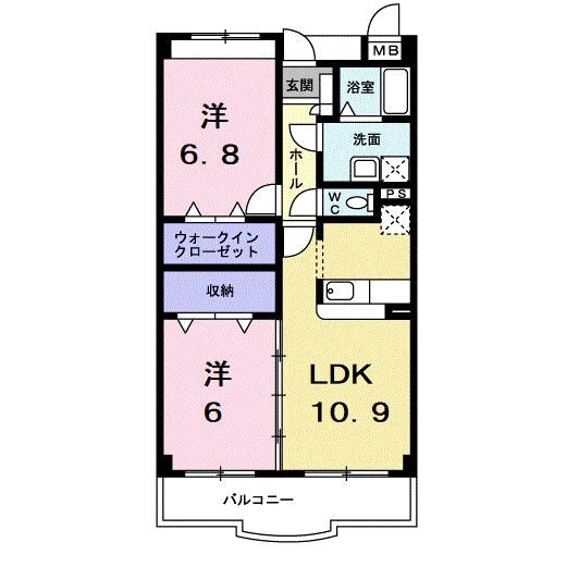 間取り図 名鉄三河線/小垣江駅 徒歩10分 5階 築19年