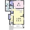 アクサ踏分 1LDKの間取り