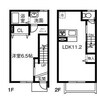 Maisonette park 霞浦 1LDKの間取り