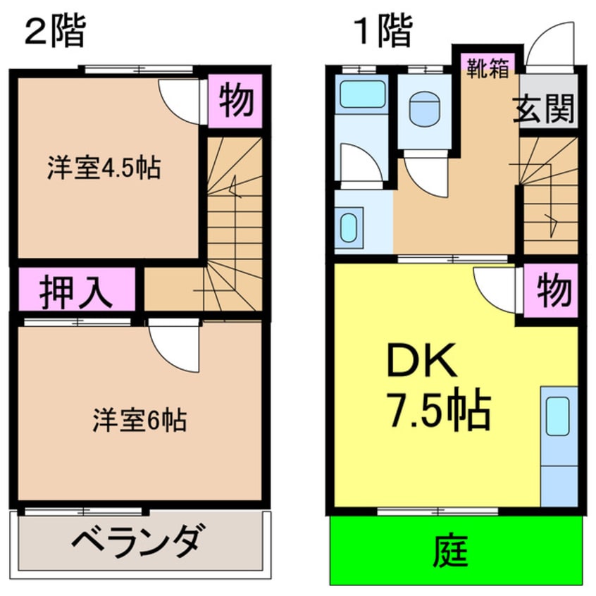 間取図 鷹子渡部住宅