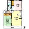 ヴィラージュ・９５ 2LDKの間取り