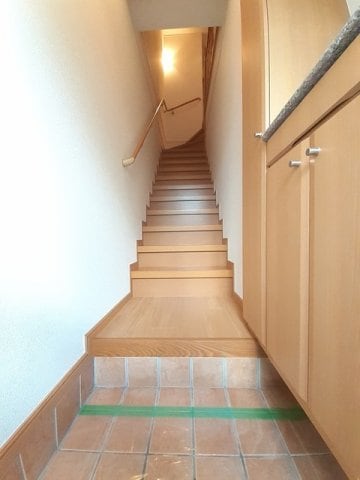 毎日通る玄関はこちらです ハウス　クレメント　Ａ