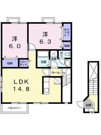 間取図 ヴィラ・カルフール　Ａ