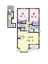 ベル・オーブＡ 2LDKの間取り