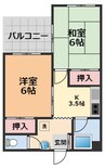 ハイツワイアール 2Kの間取り