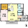 セジュールみさと 1LDKの間取り