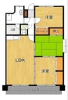 第八中村ビル 3LDKの間取り
