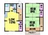南久米永吉借家 2LDKの間取り