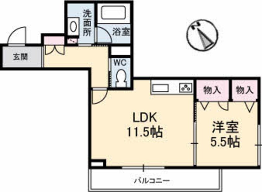 間取図 ベレオ枝松