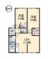フレグランス南久米　E棟・ 2LDKの間取り
