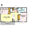 クランツ枝松 2LDKの間取り